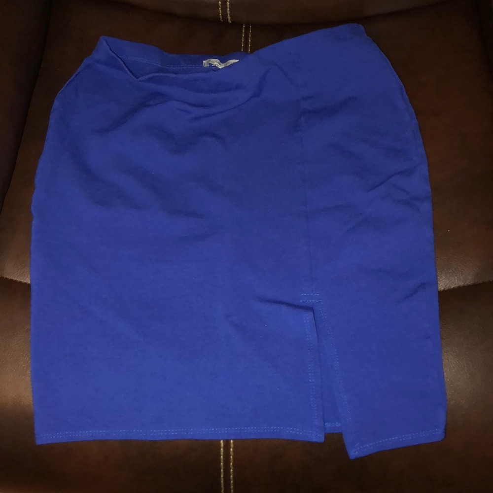 Royal blue skirt